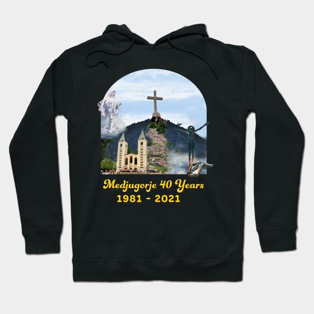 Medjugorje 40 years Hoodie by Brasilia Catholic